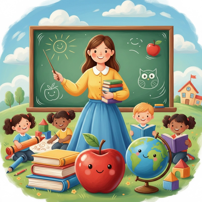 favicon tô màu nghề giáo viên