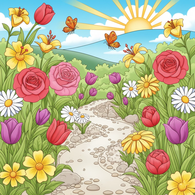 favicon tô màu vườn hoa