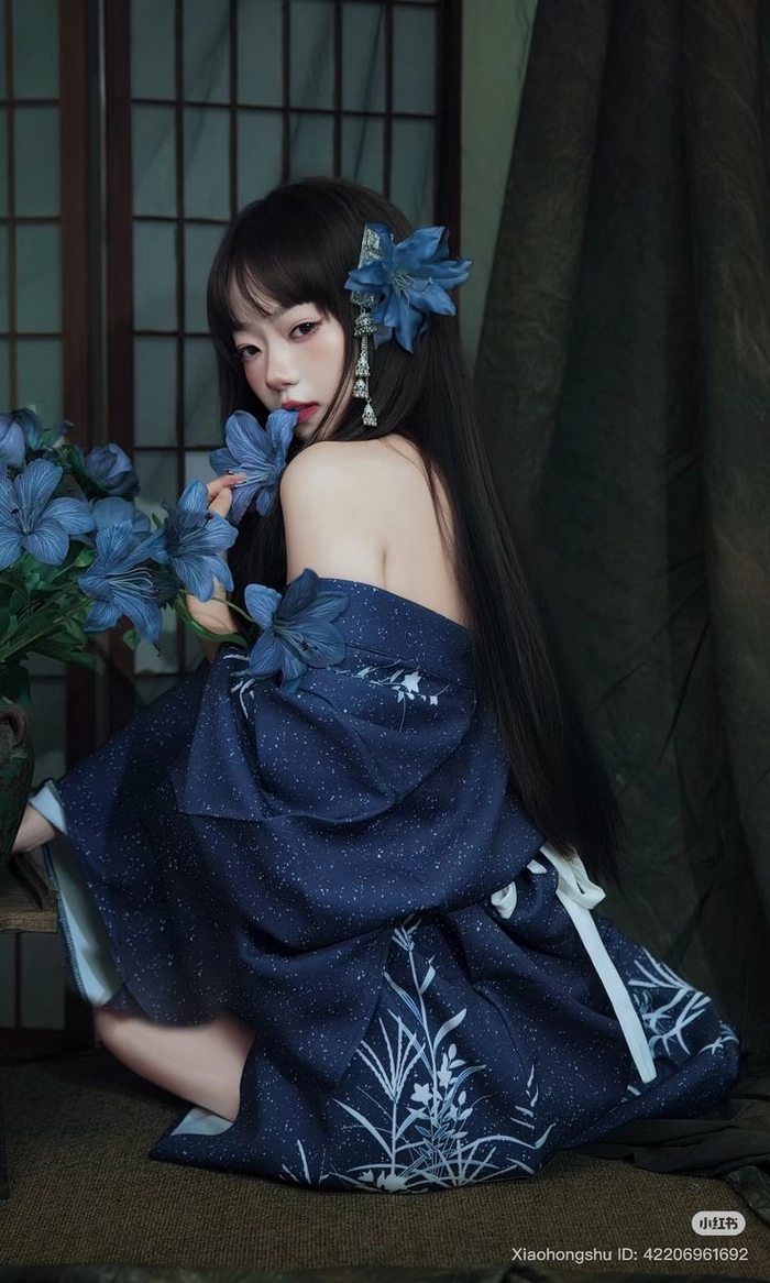 Ảnh girl mặc kimono phong cách gợi cảm