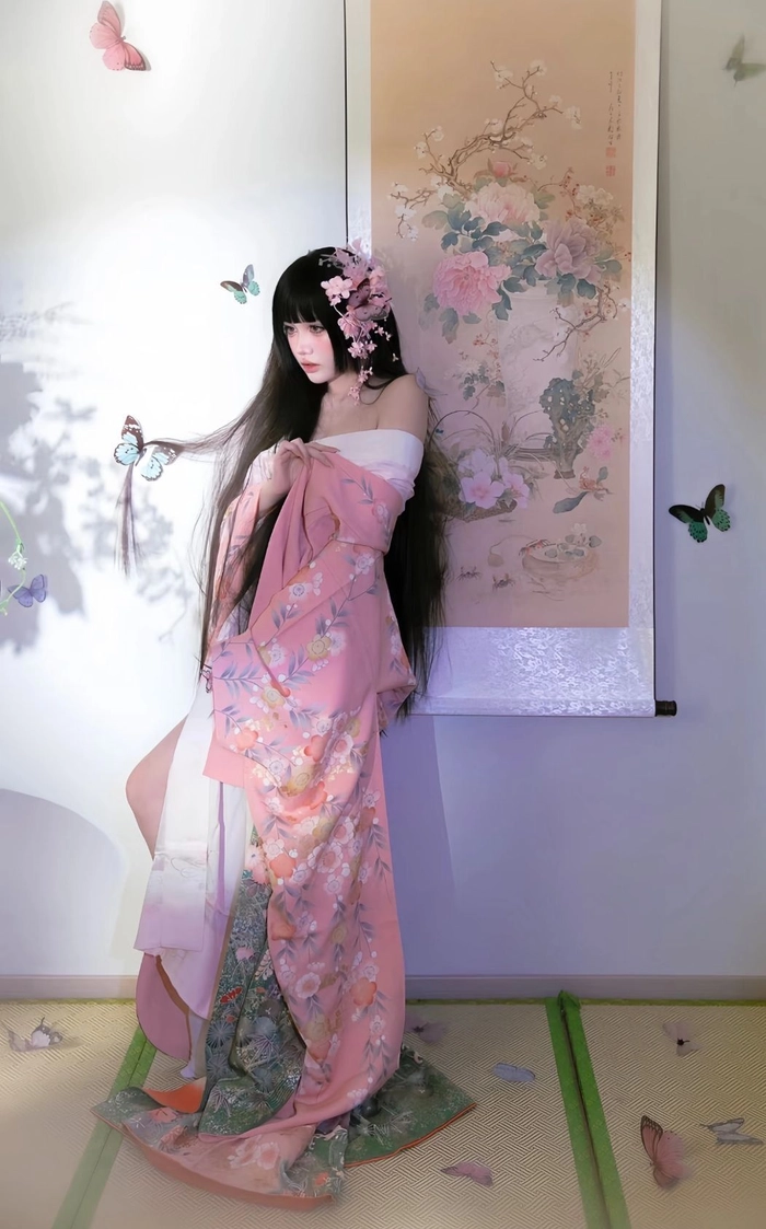 Gái xinh kimono sexy dịu dàng