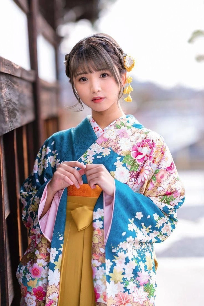 Girl mặc kimono phong cách nữ tính