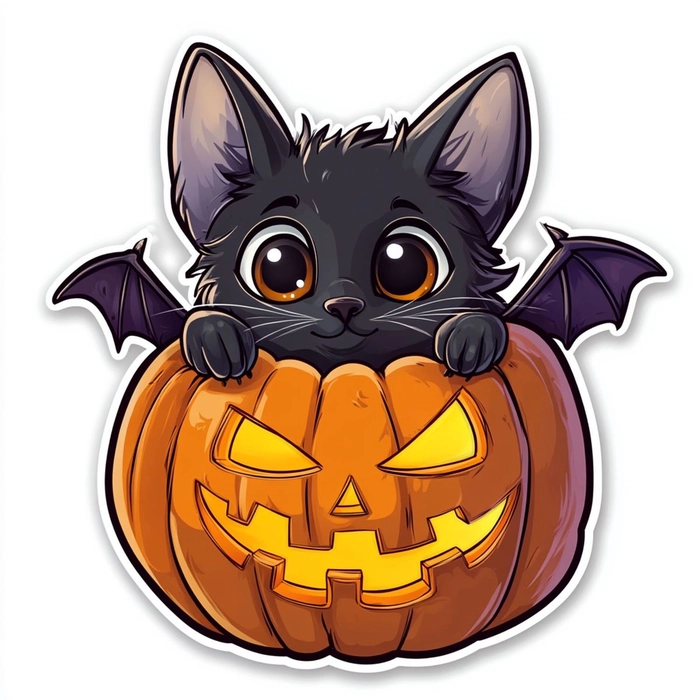 Happy Halloween sticker tạo điểm nhấn