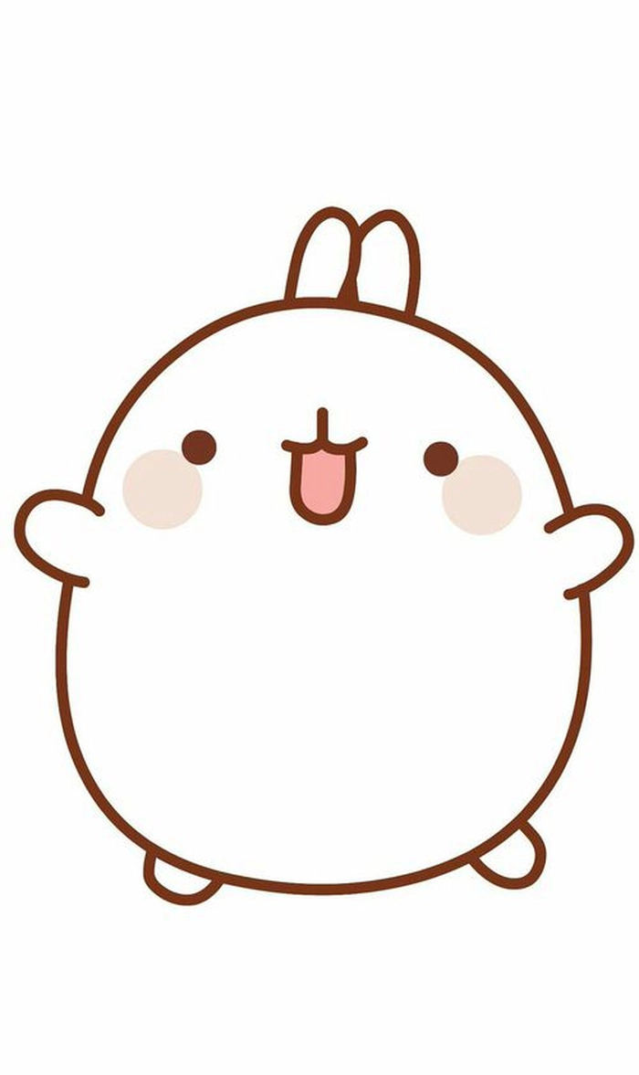 Molang sticker trang trí không gian cá nhân