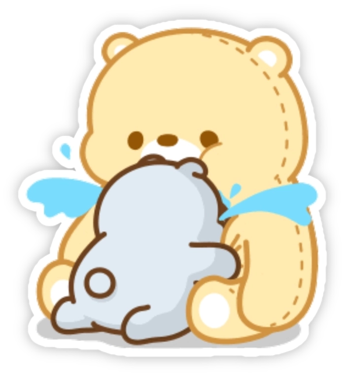 Nhãn dán ôm dễ thương cho tin nhắn nhanh