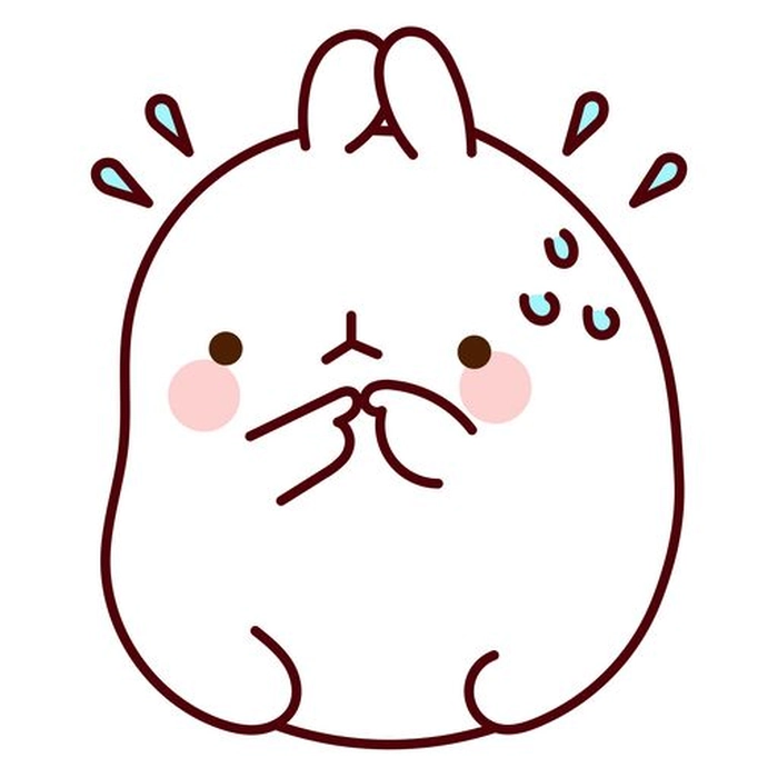 Sticker Molang cute cho chat nhóm