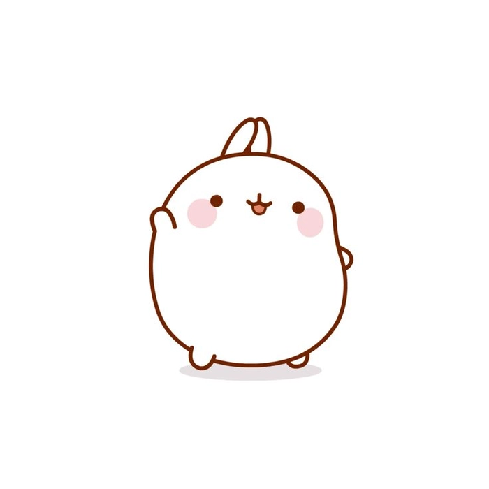 Sticker Molang cute trang trí sổ tay