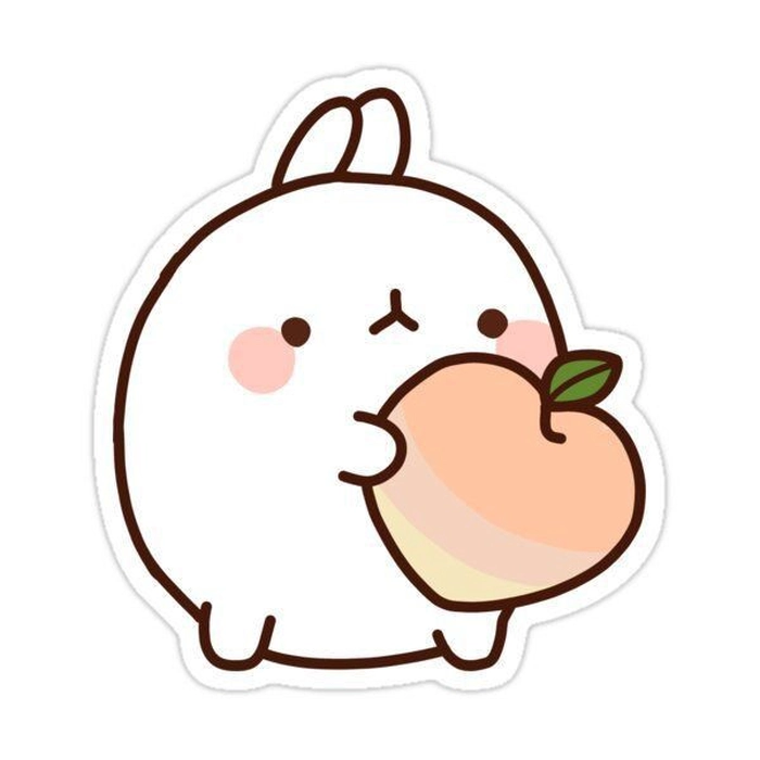 Sticker Molang phong cách đáng yêu