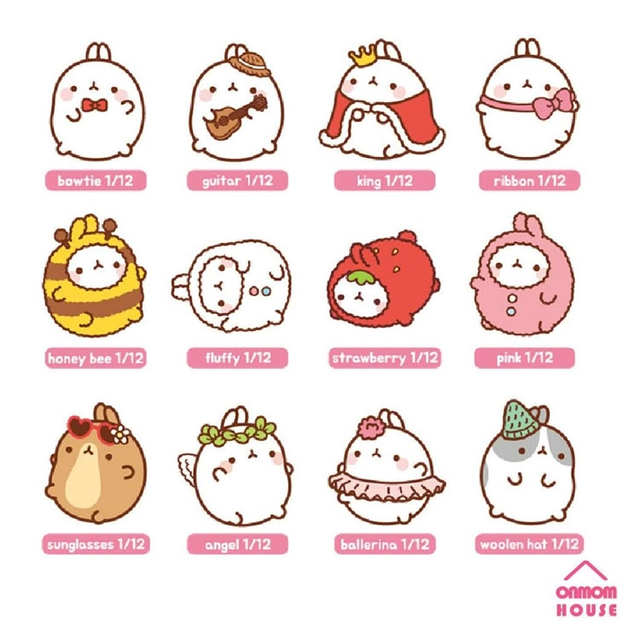 Sticker Molang phong cách dễ thương