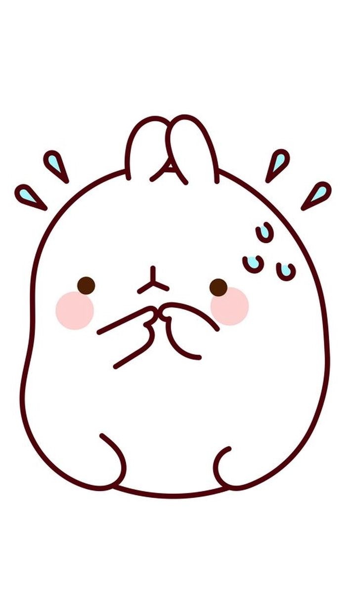 Sticker Molang phong cách nhẹ nhàng