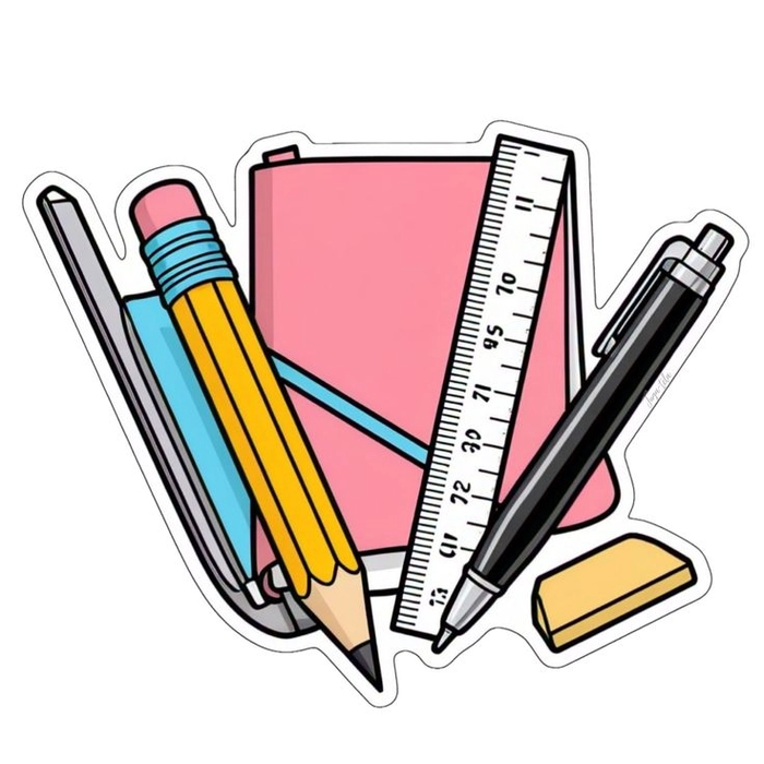 Sticker chủ đề học tập đơn giản, dễ dùng