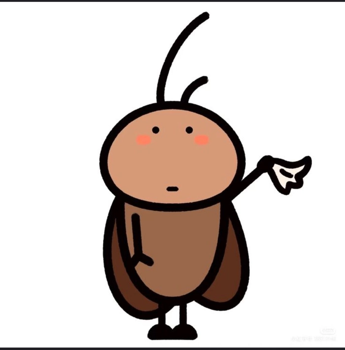 Sticker con gián cute biểu cảm hài hước