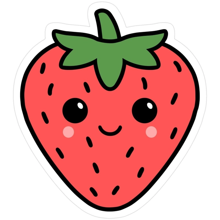 Sticker cute hình vẽ trái cây đáng yêu