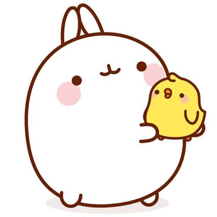 Sticker cute thỏ Molang dùng cho chat
