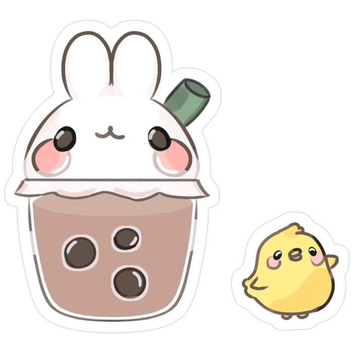 Sticker cute thỏ Molang dùng cho sổ tay