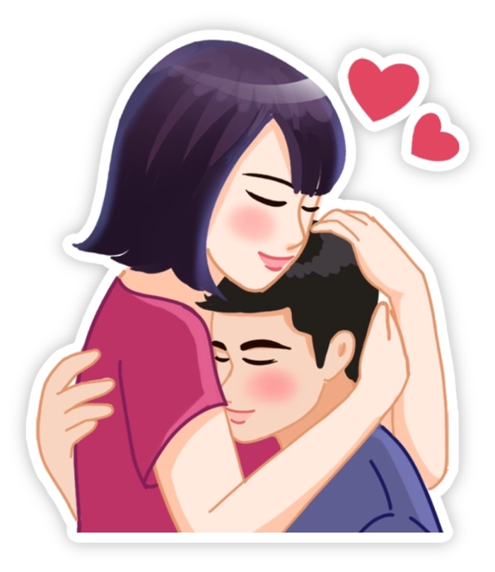 Sticker dang tay ôm gửi yêu thương