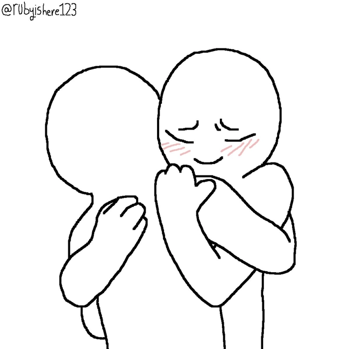 Sticker dang tay ôm thể hiện sự chào đón