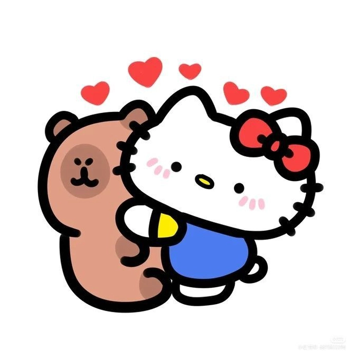 Sticker dang tay ôm truyền tải sự quan tâm