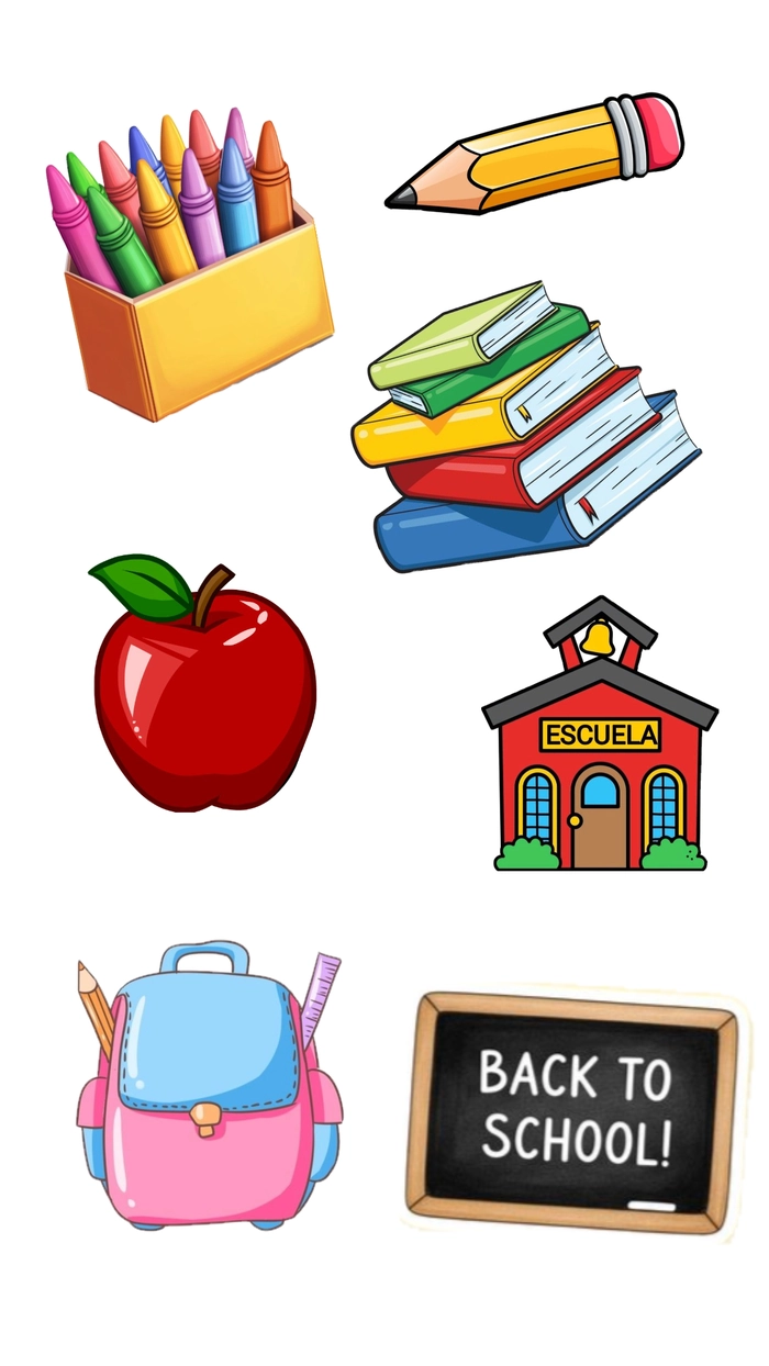 Sticker đồ dùng học tập cho planner học tập