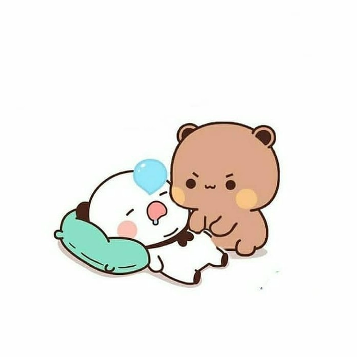 Sticker hai con gấu dí nhau giải trí