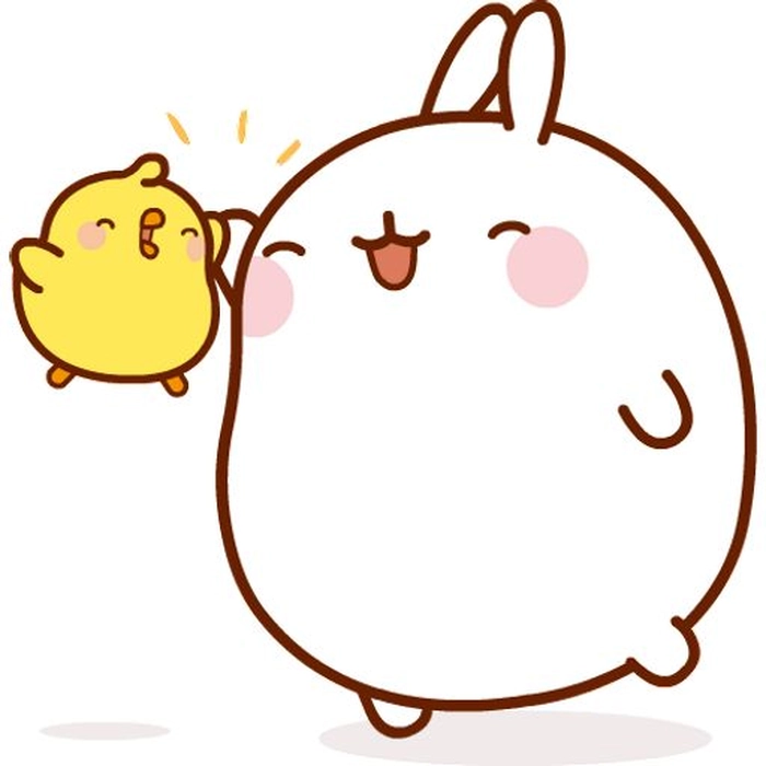 Sticker hình ảnh thỏ Molang cho planner