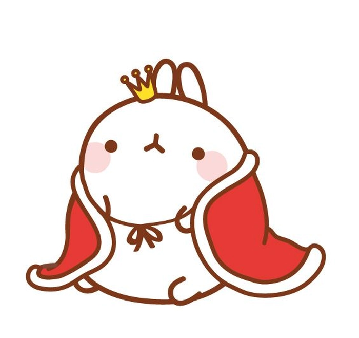 Sticker hình ảnh thỏ Molang dễ phối nội dung