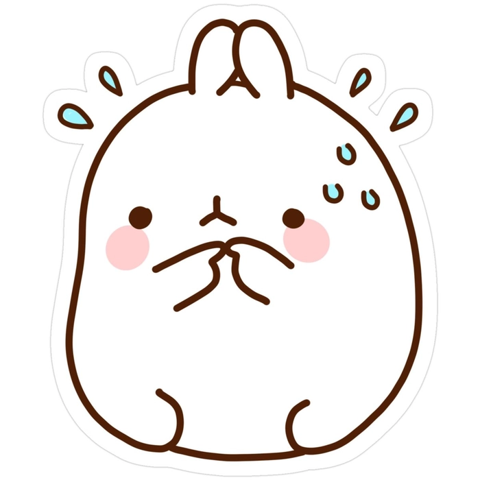 Sticker hình ảnh thỏ Molang dùng cho chat online