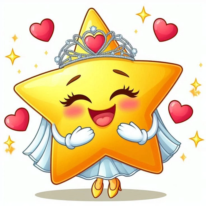 Sticker hình ngôi sao phong cách dễ thương