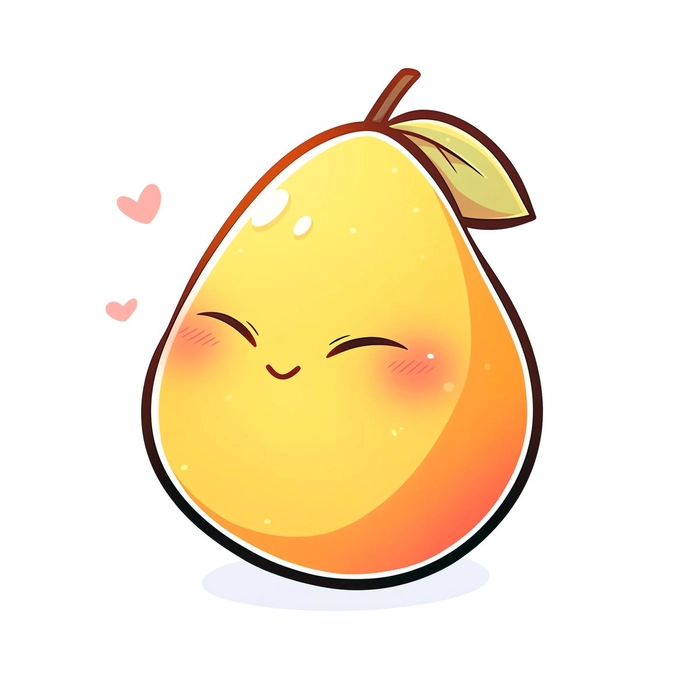 Sticker hình trái cây cute sinh động mới