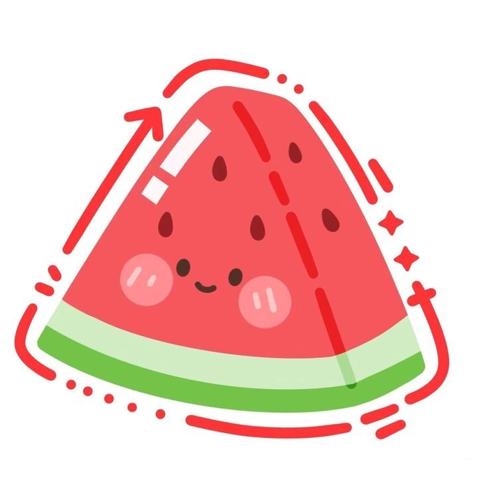 Sticker hình vẽ trái cây dễ thương dùng chat