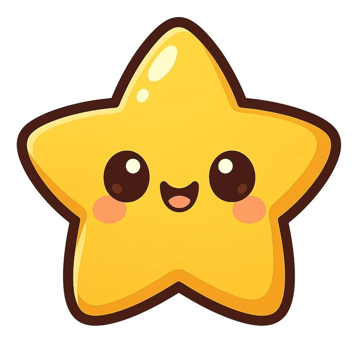 Sticker ngôi sao lấp lánh cho chat online