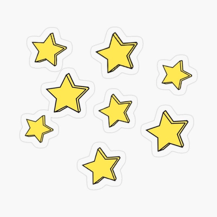 Sticker ngôi sao lấp lánh phong cách dễ thương