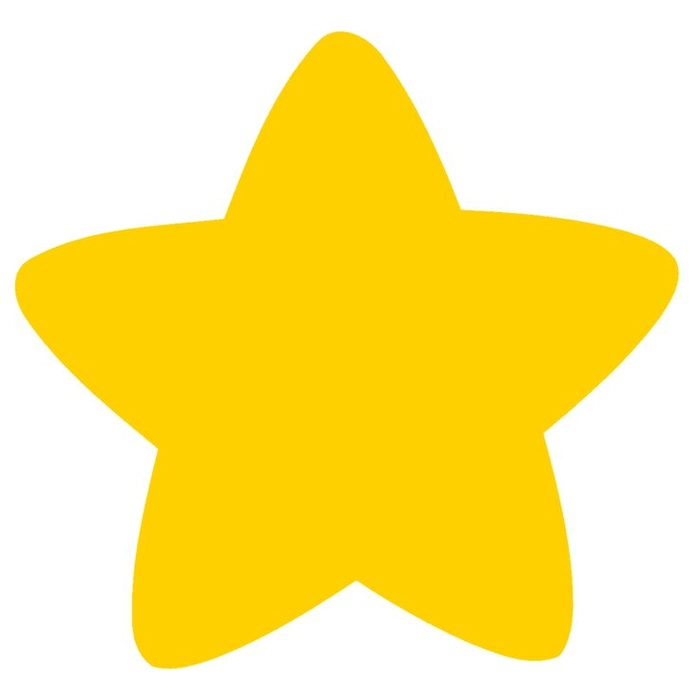 Sticker ngôi sao vàng tạo điểm nhấn nổi bật