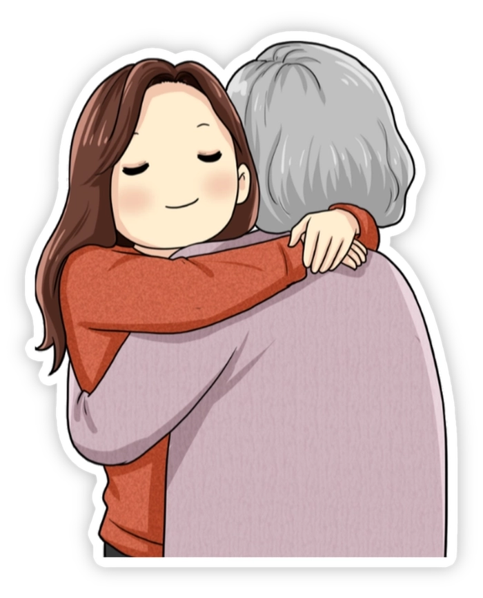 Sticker ôm cute cho tin nhắn dễ thương