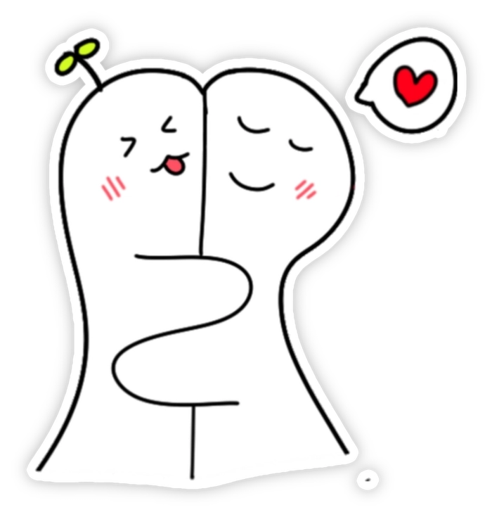 Sticker ôm dùng trong trò chuyện online