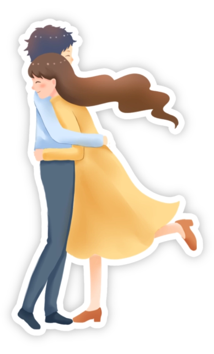 Sticker ôm ôm mang cảm giác ấm áp