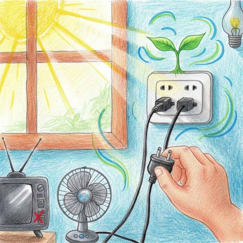 Tranh vẽ tiết kiệm năng lượng bền vững