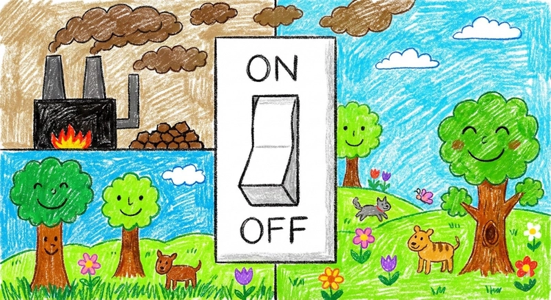 Tranh vẽ tiết kiệm năng lượng mang thông điệp xanh
