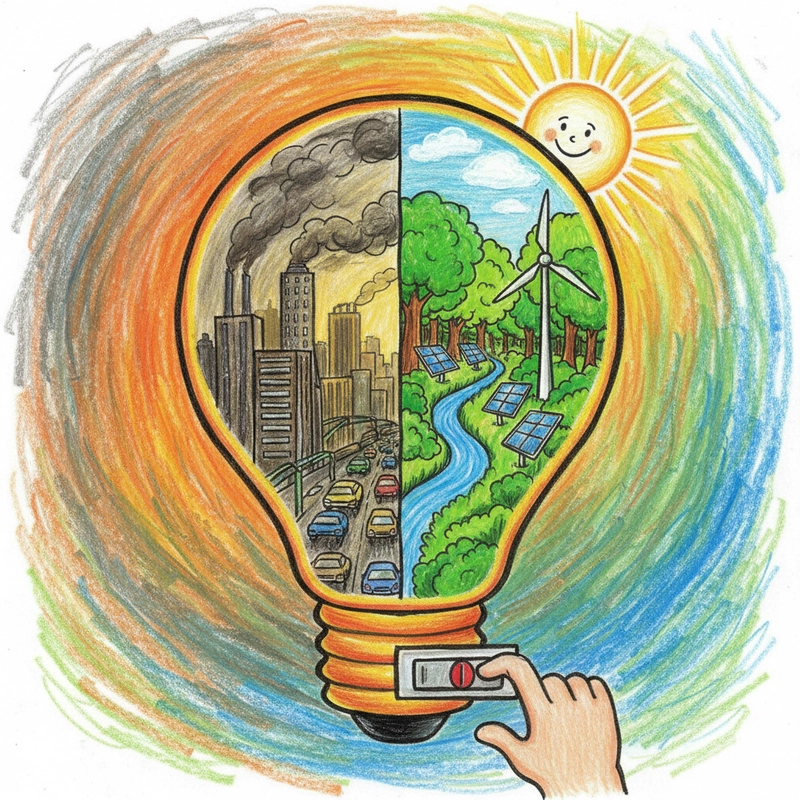 Tranh vẽ tiết kiệm năng lượng sáng ý tưởng