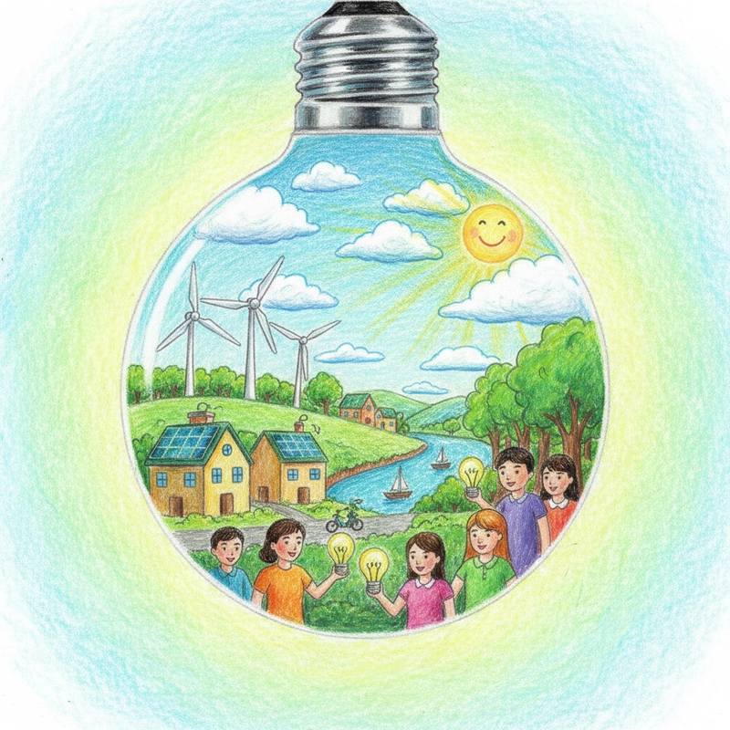 Vẽ tranh chủ đề tiết kiệm năng lượng đẹp