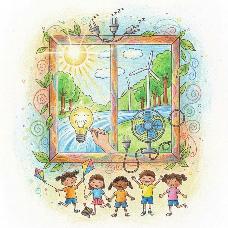 Vẽ tranh về ý thức tiết kiệm năng lượng