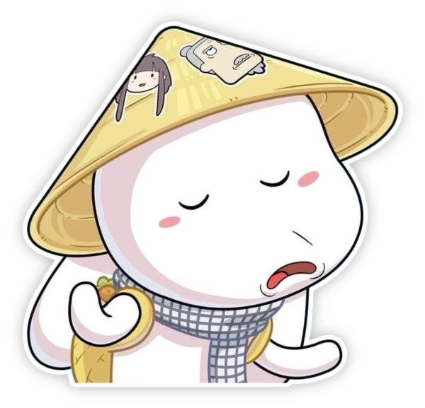 Ảnh sticker thỏ 7 màu theo trend