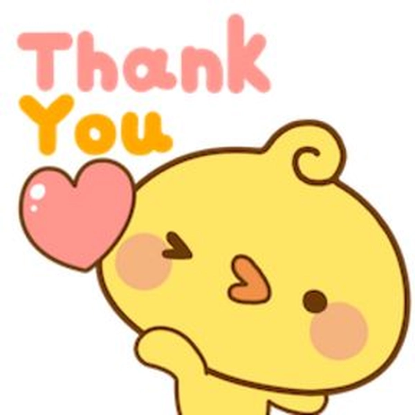 Mẫu sticker cảm ơn dễ thương