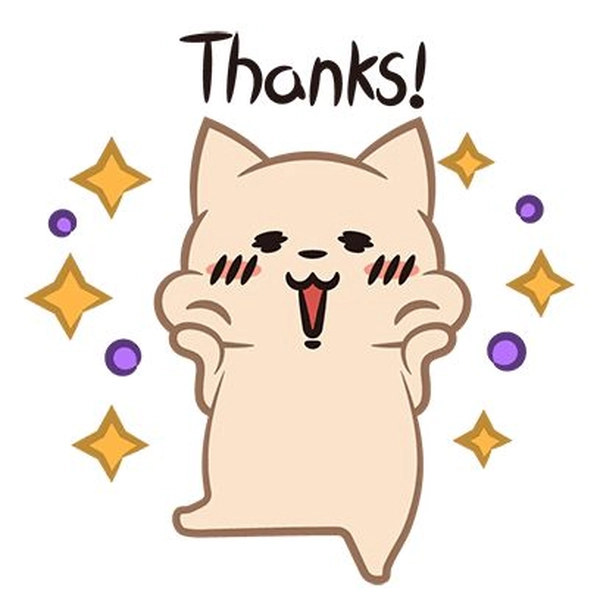 Nhãn dán cảm ơn đơn giản