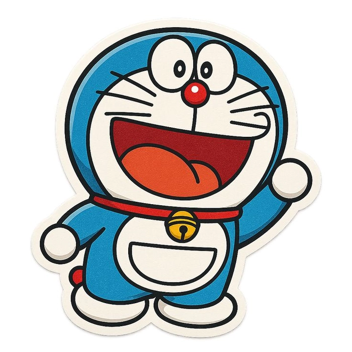 Sticker Doraemon cute phong cách pastel