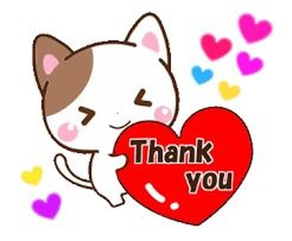 Sticker cảm ơn cute mini