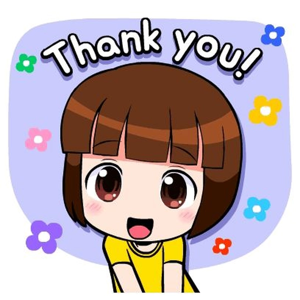 Sticker cảm ơn sinh nhật dễ thương