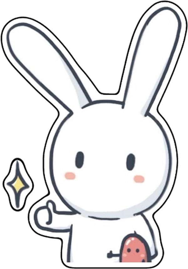 Sticker thỏ bảy màu cho hội mê meme