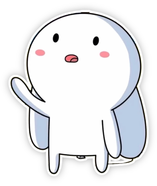 Sticker thỏ bảy màu cho tin nhắn