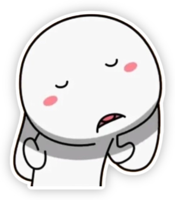 Sticker thỏ bảy màu nhàm nhang nhồ hài hước