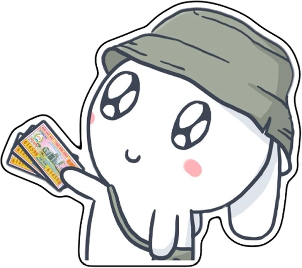 Sticker thỏ bảy màu zalo dùng hằng ngày